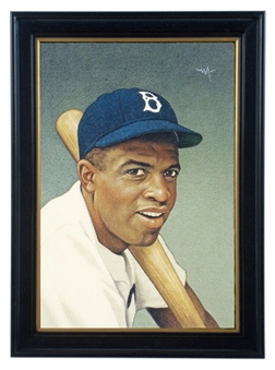 "A Man Named Robinson: Diamond Series #11" Original Canvas Artwork by Artist Arthur Miller 13x18 Framed Display